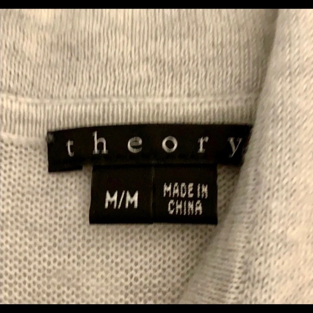 Theory cashmere and cotton blend zip up hoodie - Picture 2 of 3